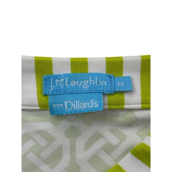 J. McLaughlin Womens Medium Geometrical Print 3/4 Sleeve Stretch Pullover Blouse - Picture 9 of 16